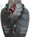 Bear Claw Blue Turquoise Necklace