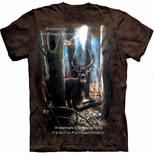 New! Deer Hunter T Shirt Sportmans T-Shirt SIZE LARGE The Mountain TShirt Wildlife Animal Art RARE Vintage Collectible Buck Hunt - Image 6