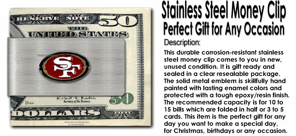 49ers Money Clip