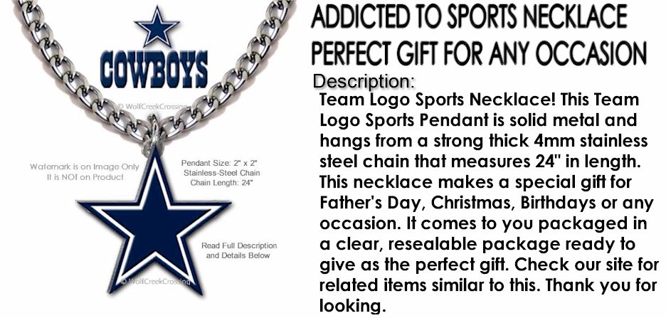 Large Dallas Cowboys Necklace Stainless Steel Chain - Image 5